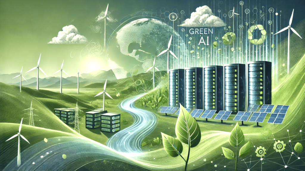 Mundo da IA Verde conectado com a sustentabilidade do futuro